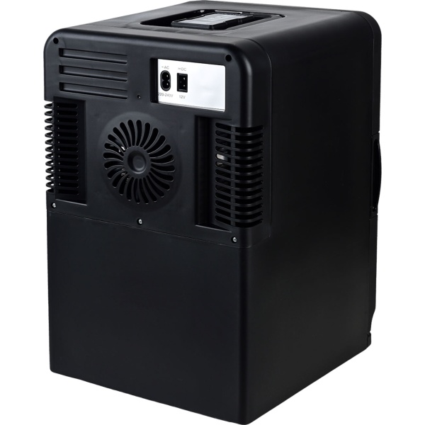 Mobiler Mini Kühlschrank 14L mit Kühl- und Wärmfunktion - Kleiner Auto Kühlschrank 12V 230V, Mini Fridge mit Sichtfenster & Tragegriff, Schwarz