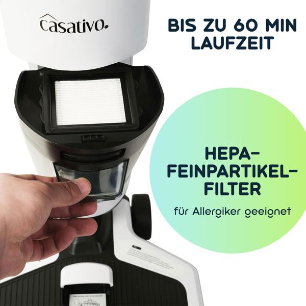 Hocheffizienter 2-in-1 Boden-Wischsauger mit HEPA-Filter, 220 W, 550ml, Akkubetrieb, OLED-Display, Flexibles Saugen & Wischen für eine gründliche Reinigung