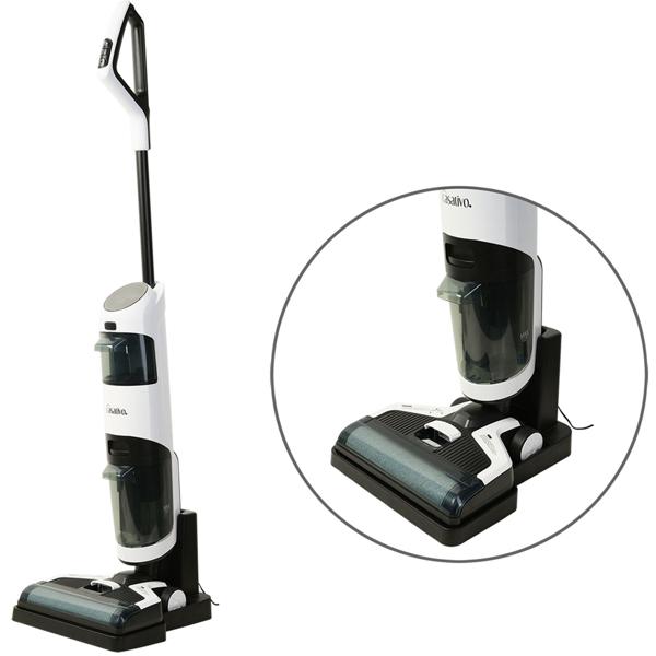 Hocheffizienter 2-in-1 Boden-Wischsauger mit HEPA-Filter, 220 W, 550ml, Akkubetrieb, OLED-Display, Flexibles Saugen & Wischen für eine gründliche Reinigung