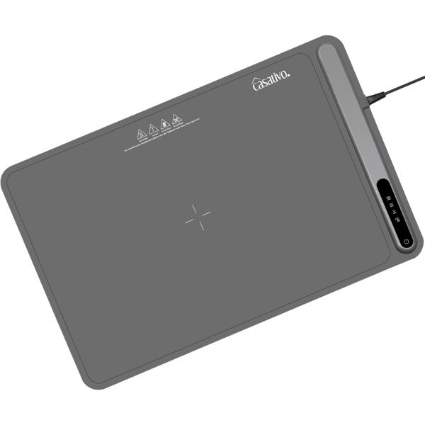 Profi Silikon-Warmhalteplatte (250W) – Elektrischer Speisenwärmer mit 3 Stufen (55-100°C), Warmhaltematte mit LCD-Touch-Display, rollbar, 61x40cm