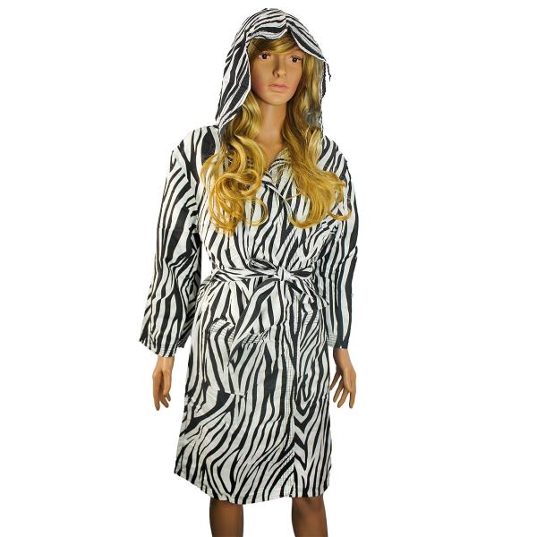 Mikrofaser-Bademantel Zebra S - Saugfähig, extrem schnell trocknend & leicht (500g) mit Kapuze - 80% Polyester, 20% Polyamid - Ideal für Sport, Reise, Sauna