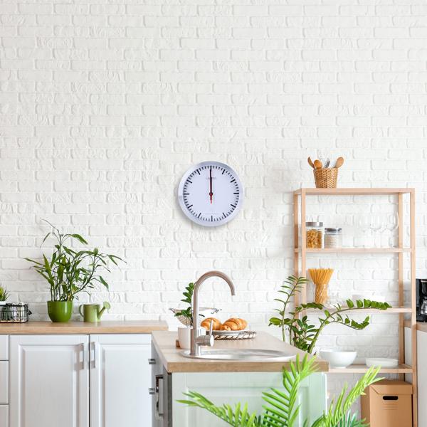 2er-Set Elegante Funk-Wanduhr (Ø 25 cm) mit präzisem Quarz-Uhrwerk – Aluminiumgehäuse, geräuscharm – Zeitloses Design für jeden Raum