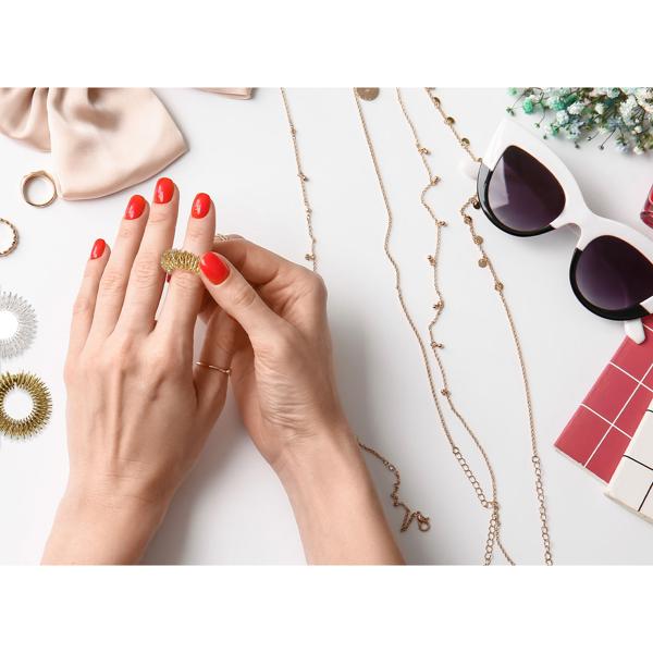 Akupressurringe 10er Set Gold/Silber - Fingermassage für Vitalität, Leistung & Wohlbefinden - Edelstahl, Einheitsgrösse, 3g - TCM-basiert