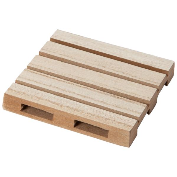 Holz-Untersetzer Paletten-Optik 4er-Set - Rustikale Eleganz für Ess-, Garten- & Couchtisch - Robust, langlebig, 10x10x4cm - Leicht zu reinigen