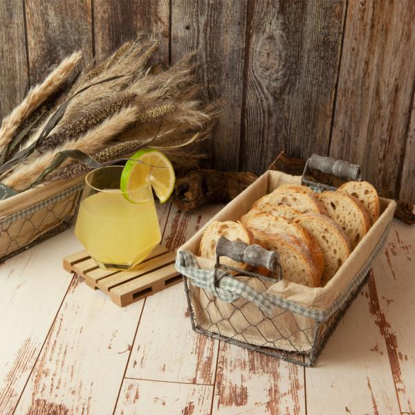 Holz-Untersetzer Paletten-Optik 4er-Set - Rustikale Eleganz für Ess-, Garten- & Couchtisch - Robust, langlebig, 10x10x4cm - Leicht zu reinigen