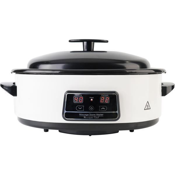 Hot Stone Massage Set mit digitaler Temperaturkontrolle – 23 Natursteine, Wärmegerät für entspannende Wellness-Momente