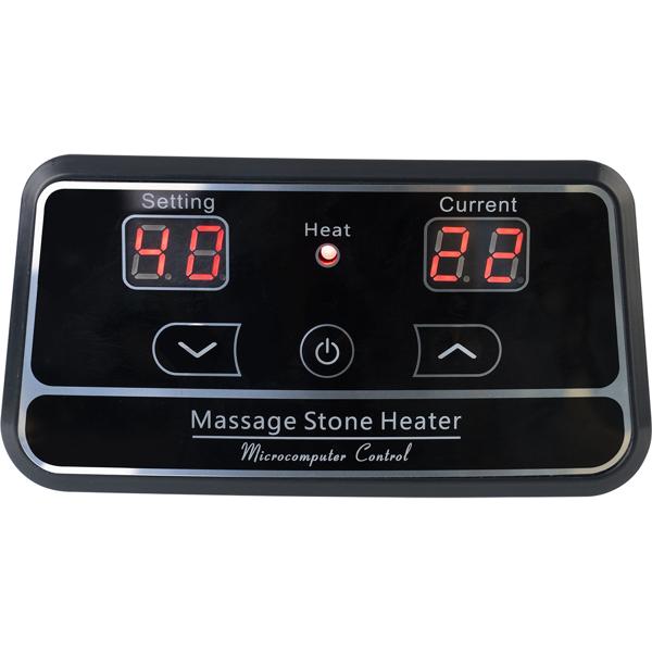 Hot Stone Massage Set mit digitaler Temperaturkontrolle – 23 Natursteine, Wärmegerät für entspannende Wellness-Momente