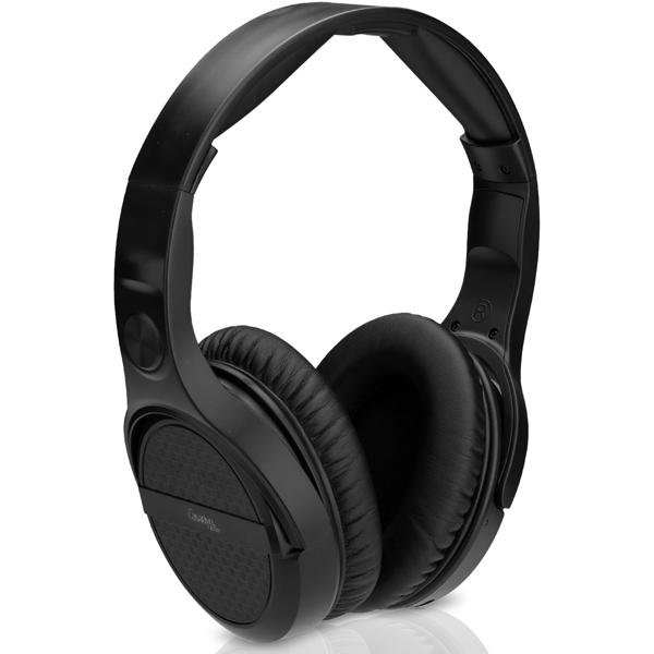 Digitaler Stereo-Funk-Kopfhörer mit 2-in-1 Funk- & Ladestation – kabellos, 30 m Reichweite, kristallklarer Sound, bequem & leicht, schwarz