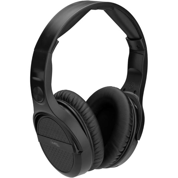 Digitaler Stereo-Funk-Kopfhörer mit 2-in-1 Funk- & Ladestation – kabellos, 30 m Reichweite, kristallklarer Sound, bequem & leicht, schwarz