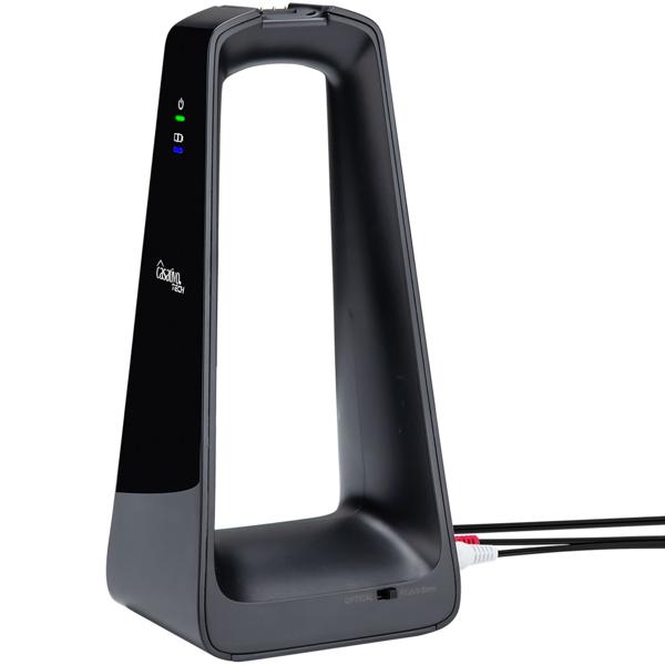 Digitaler Stereo-Funk-Kopfhörer mit 2-in-1 Funk- & Ladestation – kabellos, 30 m Reichweite, kristallklarer Sound, bequem & leicht, schwarz