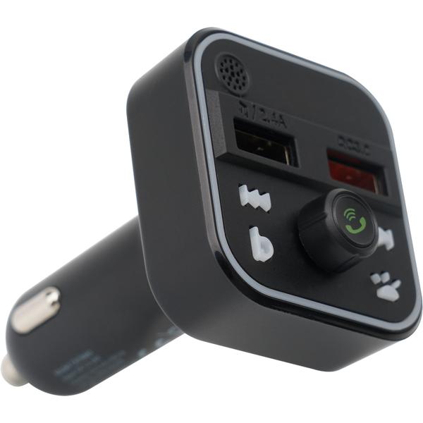 FM Transmitter mit Bluetooth 5, USB-A Ladeports und Freisprechfunktion, Drahtloser Auto Radio Adapter m. Media Player für den Zigarettenanzünderanschluss