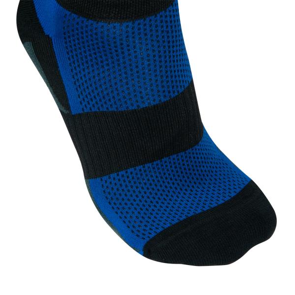 Laufsocken Unisex 36-40 blau/schwarz - Gepolsterte Funktionszonen & Fusspolster gegen Blasen - Ergonomische Passform - Atmungsaktiv - Für Sport & Alltag