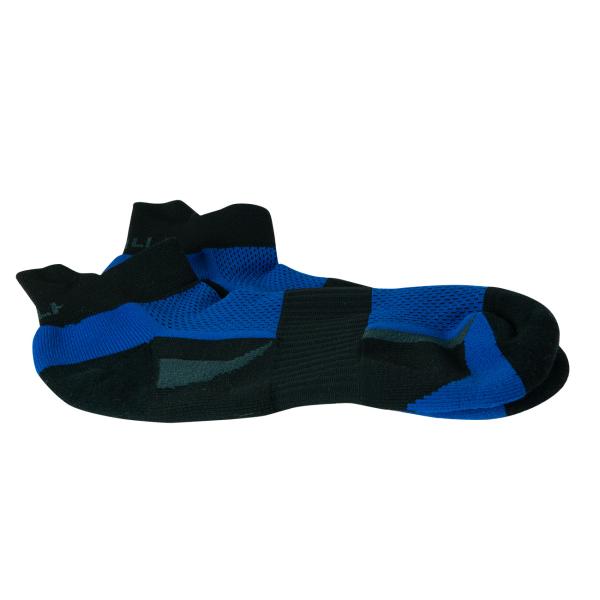 Laufsocken Unisex 36-40 blau/schwarz - Gepolsterte Funktionszonen & Fusspolster gegen Blasen - Ergonomische Passform - Atmungsaktiv - Für Sport & Alltag