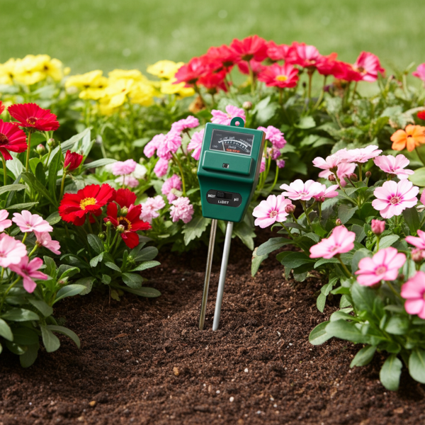 Präzises 3-in-1 Pflanzenerde Messgerät, Bodentester misst Feuchtigkeit, pH-Wert und Lichtverhältnisse, Finden Sie den idealen Standort für Pflanzen