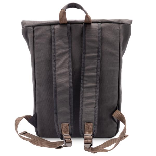 Hochwertiger HALFAR® Marken-Rolltop-Rucksack, anthrazit, mit einzigartigem Design-Aufdruck. Komfortabel, langlebig, perfekt für jedes Abenteuer