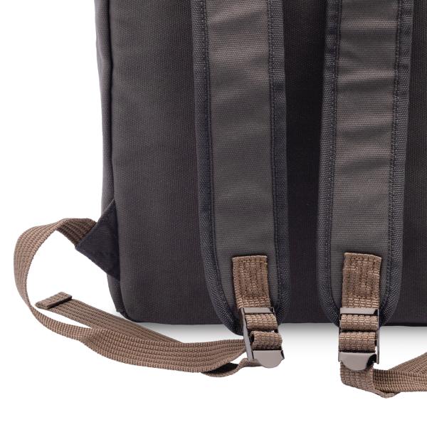 Hochwertiger HALFAR® Marken-Rolltop-Rucksack, anthrazit, mit einzigartigem Design-Aufdruck. Komfortabel, langlebig, perfekt für jedes Abenteuer