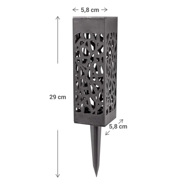 LED Solar Gartenleuchte mit Erdspiess – stilvolle Garten-Laterne mit Solarpanel, wetterfest (IP44) & energieeffizient – ideal für Terrasse, Weg & Balkon