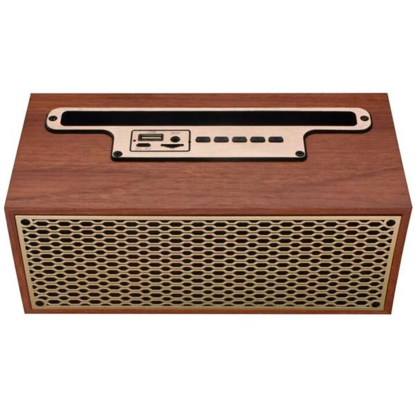 Zeitloses Vintage Bluetooth Radio & FM: Wireless Holzradio kompakt (20,9 x 9,5 x 9,8 cm) – der perfekte Mix aus Retro-Design und moderner Technologie