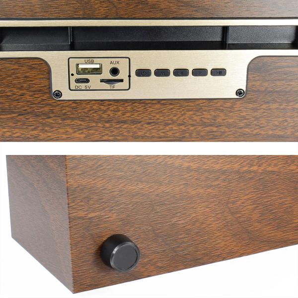 Zeitloses Vintage Bluetooth Radio & FM: Wireless Holzradio kompakt (20,9 x 9,5 x 9,8 cm) – der perfekte Mix aus Retro-Design und moderner Technologie