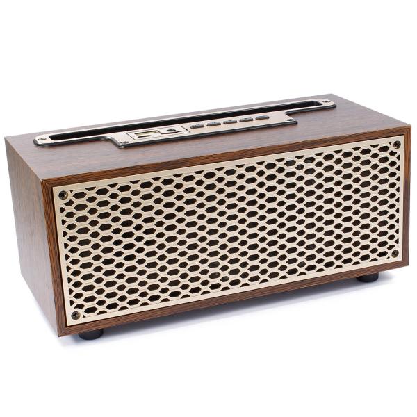 Zeitloses Vintage Bluetooth Radio & FM: Wireless Holzradio kompakt (20,9 x 9,5 x 9,8 cm) – der perfekte Mix aus Retro-Design und moderner Technologie