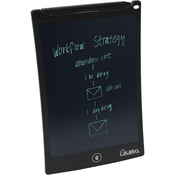 LCD-Schreibtafel (21,5 cm) mit präzisem Eingabestift – Elektronisches Zeichentablett für Notizen & Skizzen, inkl. Batterie