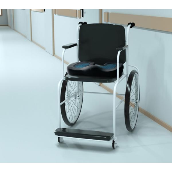 Ergonomisches Sitzkissen Memory-Foam: schwarz, Gel-Einlage, 45x36x7cm - Komfort & Entlastung im Büro - Bürokissen für Druckentlastung