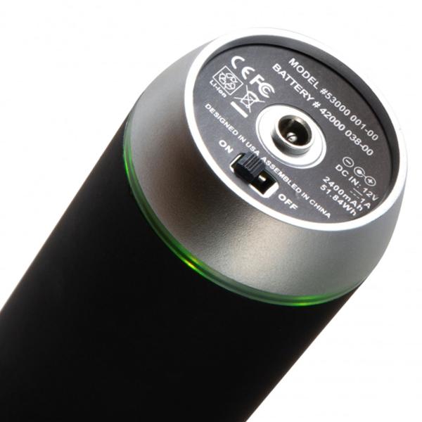 Kraftvolle Massagepistole mit Akku, 6 Stufen & 5 Köpfen: (24x18x6cm), schwarz-silber, hochwertiges Massagegerät für Tiefenmuskelentspannung