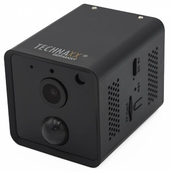 Smarte Mini Überwachungskamera (Full HD) für Innen – Mit PIR Sensor, App Steuerung, schwarz (4,8 x 6,6 x 4,8 cm) – Einfache Überwachung in Top-Qualität