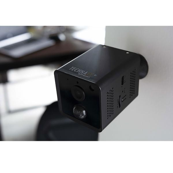 Smarte Mini Überwachungskamera (Full HD) für Innen – Mit PIR Sensor, App Steuerung, schwarz (4,8 x 6,6 x 4,8 cm) – Einfache Überwachung in Top-Qualität