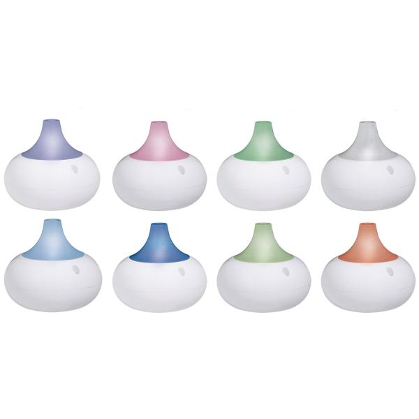 USB Ultraschall-Luftbefeuchter - Aroma-Diffusor mit Farbwechsler - 360° Befeuchtung - 140ml Tank - 7 Farben - Gegen trockene Luft & für entspannte Atmosphäre