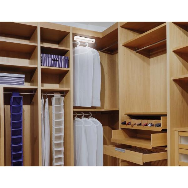 Schrankleuchte mit 8 LEDs - dimmbares Kleiderschrank-Licht & Fernbedienung - 180° drehbar, einfache Montage, 23x5x2.1 cm - ideal für Küche, Arbeitszimmer