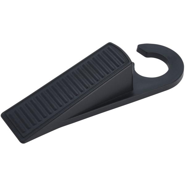 2er Set Türkeile aus Kunststoff schwarz - Türstopper mit Haken - Rutschhemmend, stabil - für sicheren Halt - schützt vor Zufallen - 12.5x4x2.5 cm