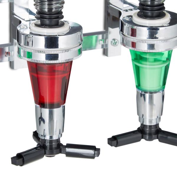 2er Set Getränkespender für 4 Flaschen, Wandmontage – Dosierer mit Finger-Push, ideal für Partyräume, Kellerbar & Gartenlaube, Bar-Zubehör