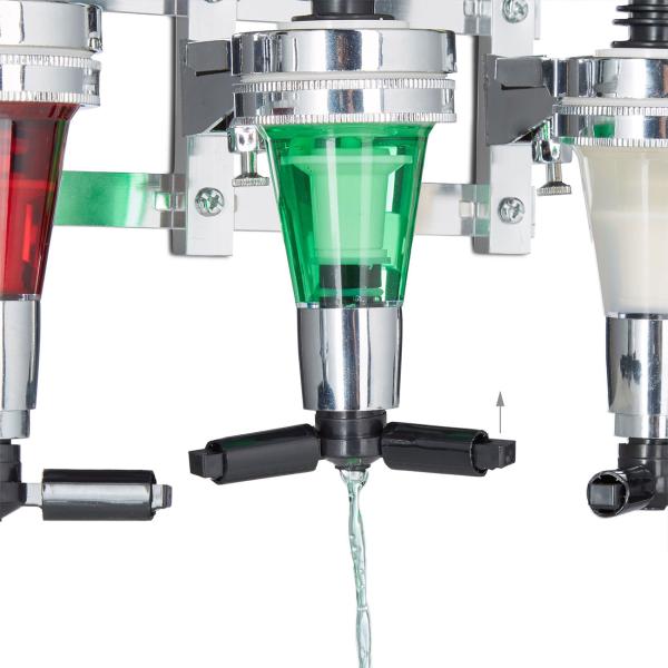 2er Set Getränkespender für 4 Flaschen, Wandmontage – Dosierer mit Finger-Push, ideal für Partyräume, Kellerbar & Gartenlaube, Bar-Zubehör