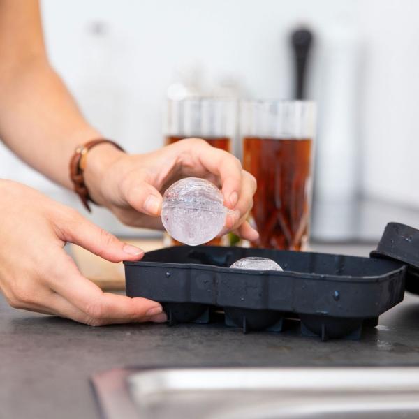 Eiswürfelform Silikon 2er-Set - 12 Eiskugeln Ø 4,5 cm - BPA-frei, hitzebeständig, spülmaschinenfest - Für Cocktails & Backen