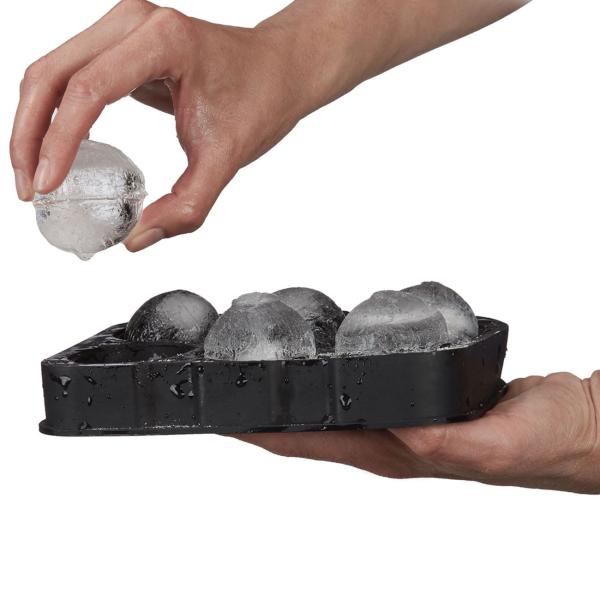 Eiswürfelform Silikon 2er-Set - 12 Eiskugeln Ø 4,5 cm - BPA-frei, hitzebeständig, spülmaschinenfest - Für Cocktails & Backen