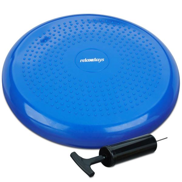 Balance Kissen 2er-Set - Massage-Noppen - Luft-Sitzkissen 33 cm - Koordination, Fitness, Rückenmuskulatur - max. 140 kg belastbar - Phthalate-freies PVC