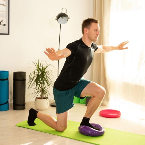 Balance Kissen 2er-Set - Massage-Noppen - Luft-Sitzkissen 33 cm - Koordination, Fitness, Rückenmuskulatur - max. 140 kg belastbar - Phthalate-freies PVC