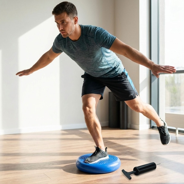 Balance Kissen 2er-Set - Massage-Noppen - Luft-Sitzkissen 33 cm - Koordination, Fitness, Rückenmuskulatur - max. 140 kg belastbar - Phthalate-freies PVC