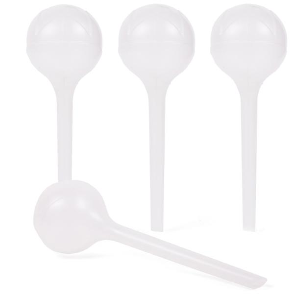 Bewässerungskugeln 4er Set - Dosierte Pflanzenbewässerung & Mottenfreilagerung für Blumen & Sträucher - 400ml Füllmenge - Kunststoff - 28.5x8.5 cm