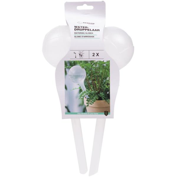 Bewässerungskugeln 4er Set - Dosierte Pflanzenbewässerung & Mottenfreilagerung für Blumen & Sträucher - 400ml Füllmenge - Kunststoff - 28.5x8.5 cm