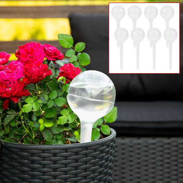 Bewässerungskugeln 8er Set - Optimale Wasserzufuhr für Pflanzen - 400ml Giesskugeln aus robustem Kunststoff