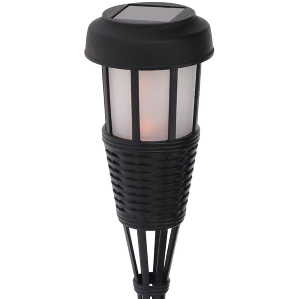 Solargartenfackel mit Erdspiess – Warmes Flammeneffekt-Licht für Garten, Balkon & Wege – 51 cm hoch, wetterbeständig, inkl. Solarmodul & NI-MH Batterie