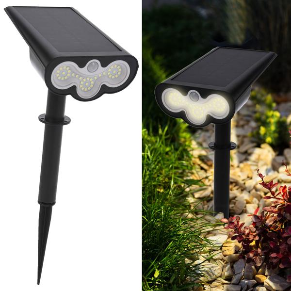 Solar Wegeleuchte mit PIR Bewegungssensor, 300 Lumen, warmweisses Licht, IP44 - Kabellose Gartenleuchte, zuverlässige und stimmungsvolle Beleuchtung