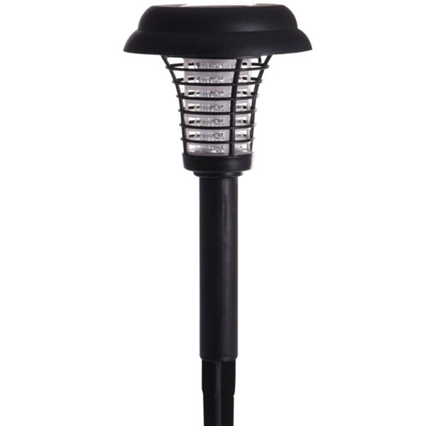 2in1 LED-Solarlampe mit Insektenkiller: Mit Erdspiess für Aussenbereiche, wetterfest, energiesparend & praktisch, für mückenfreie Sommerabende