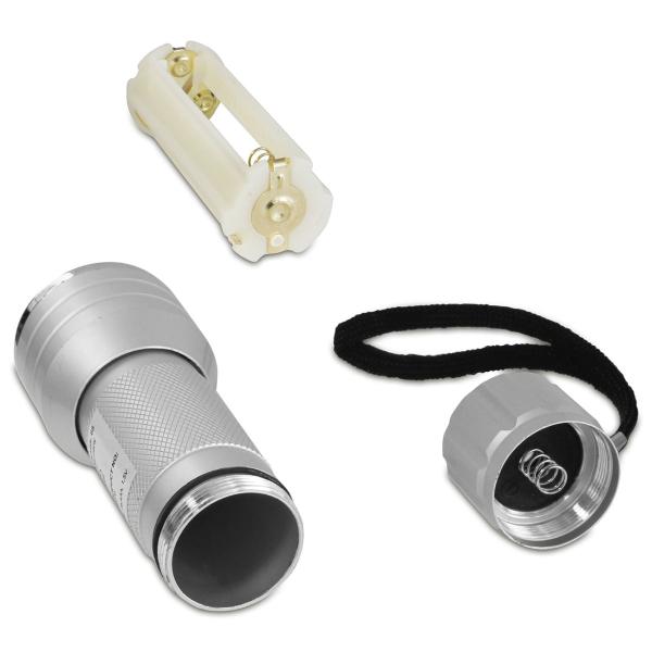 Hochwertige LED-Taschenlampe mit Aluminium-Gehäuse und 21 LEDs, Helle Strahlkraft und lange Lebensdauer, Zuhause, Camping, Outdoor Abenteuer