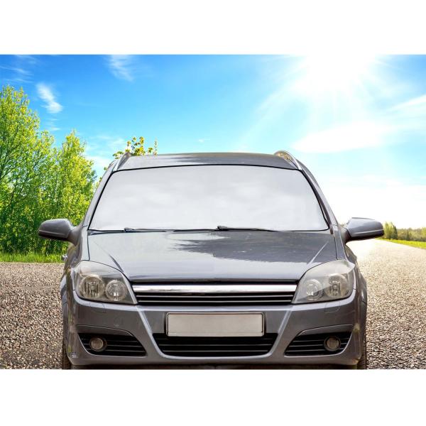 Auto Sonnenschutz mit Magnetfunktion, 2er-Set Anti-Eis-Scheibenabdeckung, weiss, 160x95cm