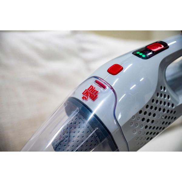 Dirt Devil kabelloser 2 in 1 Staubsauger beutellos, Akku Staubsauger mit Handfunktion, weiss, rot, anthrazit