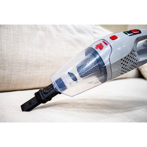 Dirt Devil kabelloser 2 in 1 Staubsauger beutellos, Akku Staubsauger mit Handfunktion, weiss, rot, anthrazit