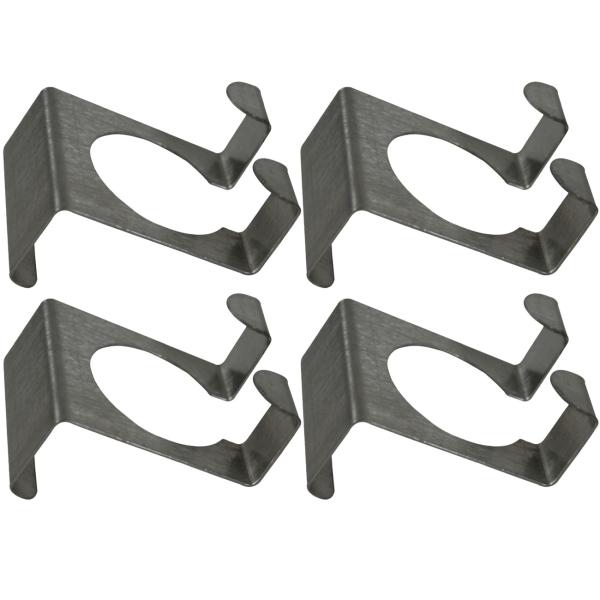 4er-Set Doppel Türhaken aus Edelstahl zum Einhängen, Türgarderobe